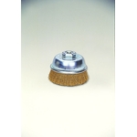 Cup brush with brass bristles - CN Series.