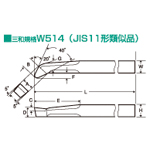 Carbide Bit W514 Round Tip Hole Rough Dressing