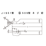 HSS Bit JIS51 Model S509 Model Threading