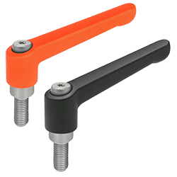 Adjustable Lever - Externally threaded, GN300.1 series (inches).