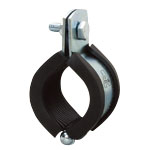 Piping Bracket, Vibration Proof CL Hanging Band and 3t Rubber (Zinc Plating/Stainless) A10216-0039