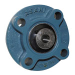 Flange Mount Bearing Units - Four-Bolt Round Flange, with Spigot Joint, Cylindrical Bore with Set Screw, UCFC Series