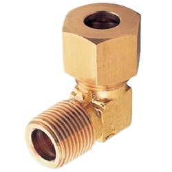 90° Elbows - Compression Tube Fitting, Brass, Male NPT, RL Series