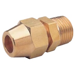 Straight Connector - Flare Tube Fitting, Brass, Male NPT, FS Series
