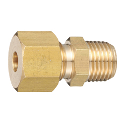 Straight Connector - Compression Tube Fitting, Brass, Male NPT, RS Series
