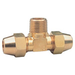 Tees - Flare Tube Fitting, Brass, Male NPT, FT Series