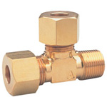 Tees - Compression Tube Fitting, Brass, End Male NPT, RT Series