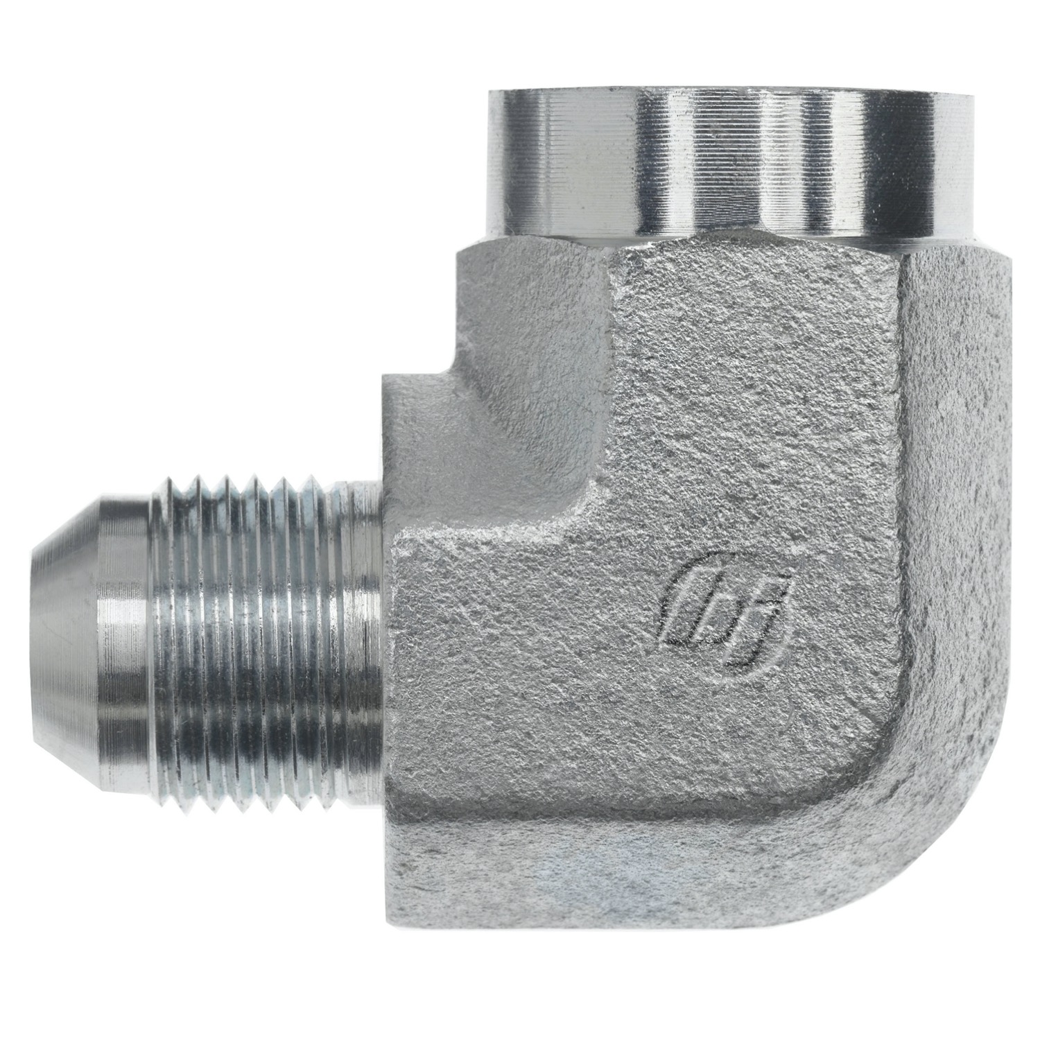 Hydraulic Hose Adapters - Elbow 90° Fitting, JIC 37° Flare to NPTF- 2502 Series 2502-10-08-FG