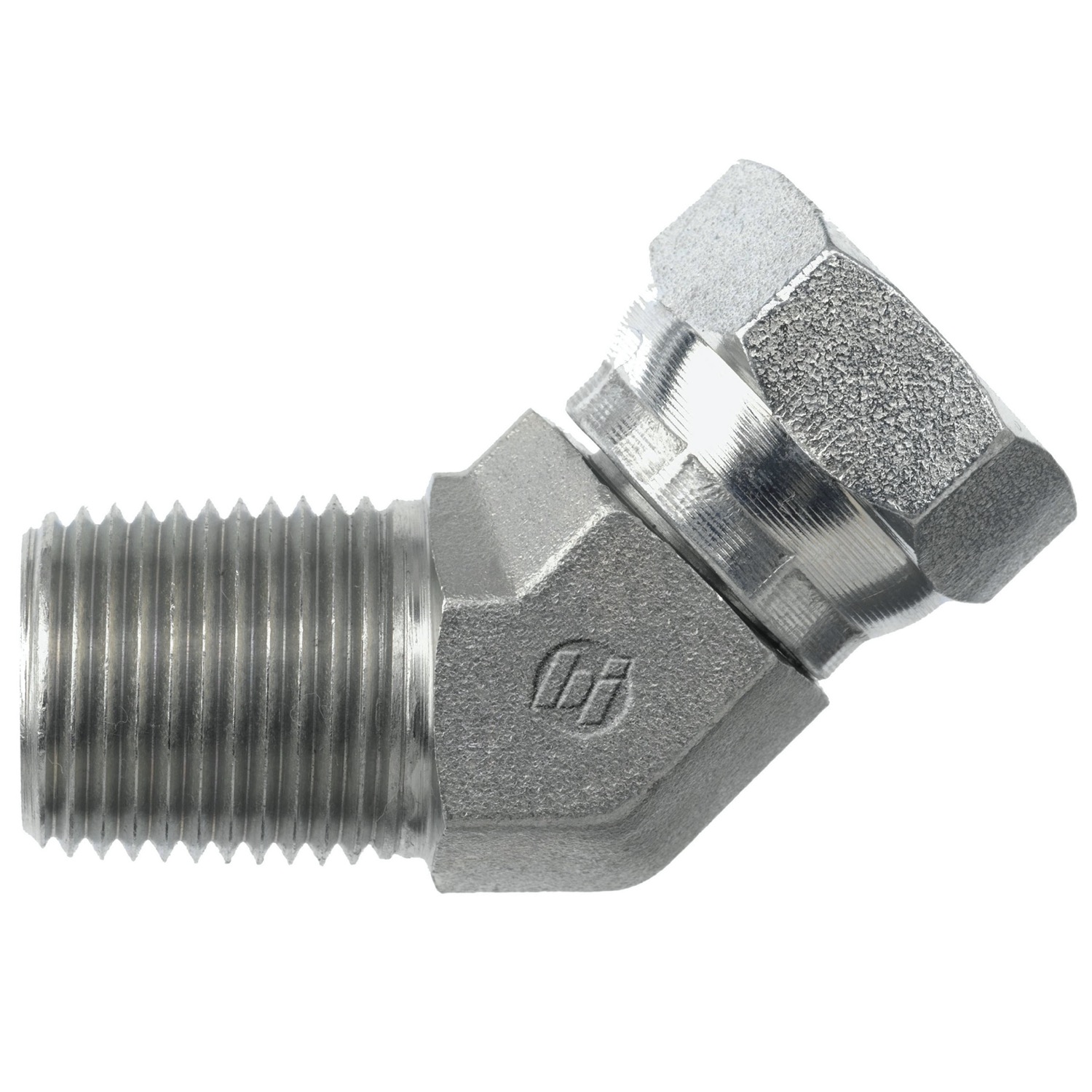 Hydraulic Hose Adapters - Elbow 45° Fitting, NPTF to NPSM, 1503 Series