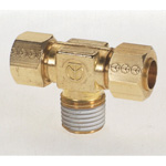 Tees - Brass Compression Tube Fitting, End Male NPT, YTA Series YTA-10-04