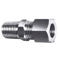 Straight Connector - Bite Fitting to Male BSPT, Medium Pressure, GC Series