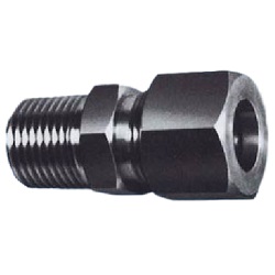 Straight Connector - Bite Fitting to Male BSPT, High Pressure, GC Series GC-8-R3/8-B