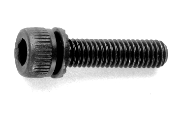 Hex Socket Cap Screw with External Tooth Washer - Steel, Class 12.9GT, Black Oxide, M5/M6