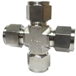 Double Ferrule Type Tube Fitting, Union Cross DXA