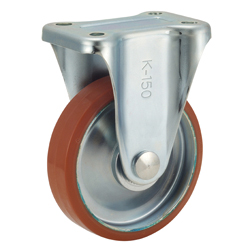 Wheels - Polyurethane with fixed plate without brake, P-WK series (Medium load). P-130WK