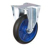 Wheels - Rubber with fixed plate without brake, LR-WK series (Medium load).
