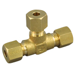 Tees - Brass, Compression Ring Fitting, RUT Series