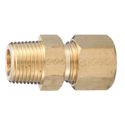 Straight Connector - Brass, Compression Fitting, Male BSPT, RMC Series RMC-12838