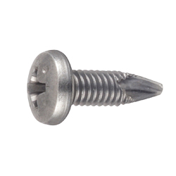 MRX Balister, Cross Recessed Drill Screw, Pan Head, for Thin Aluminum Plating