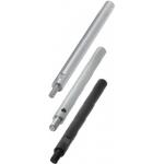Precision Linear Shafts - One end threaded, wrench flat / cross.