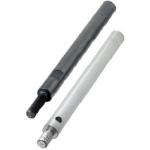 Precision Linear Shafts - One end threaded, undercut, wrench flat/ cross drilled hole.
