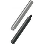 Precision Linear Shafts - One end female/ male threaded, two tapped holes.