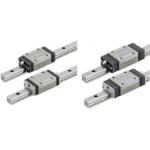 Linear Guides - For heavy load, with dust protection seals or metal scrapers.