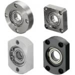 Bearings with Housing - Direct mounting, with retaining rings.
