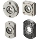 Bearings with Housing - Direct mounting with piloted flange, with retaining rings. BACR608ZZ