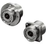 Bearings with Housing - Double bearing, with retaining rings, with piloted flange, standard length.