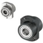Bearings with Housing - Double bearing, without retaining rings, with piloted flange, standard length.