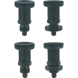 Indexing Plungers - Nylon knob type, short thread and metric fine thread.