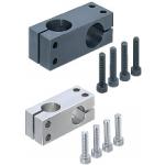 Strut Clamps - Square ends, perpendicular type, same hole diameter.