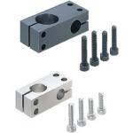 Strut Clamps - Square ends, perpendicular type, different hole diameter.
