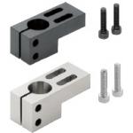 Single Hole Strut Clamps - Slotted Holes, L-Shaped