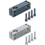 Strut Clamps - Selectable pitch, perpendicular type, same or different hole diameter.