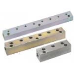 Manifold Blocks - Hydraulic, Outlets 1 Side, 2 Inlets, Configurable Vertical Mounting Holes