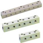 Manifold Blocks - Hydraulic, Outlets 2 Sides, 2 Inlets, Configurable Mounting Holes