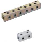 Manifold Blocks - Hydraulic or Pneumatic, 2 Circuit, Outlets 2 Sides, Horizontal Mounting Holes