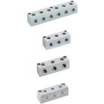 Terminal Blocks - Hydraulic or Pneumatic, Outlets 2 Sides, No Inlets, Vertical Mounting Holes BTLSNR2-11