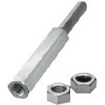 Rod End Coupling Rods - One End Threaded, One End Tapped