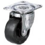 Casters - With fixed/rotating plate, with rotation stop (light loads).