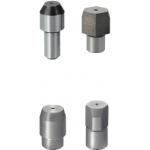 Large Head Locating Pins - Round or diamond shaped head, tapered tip and internally threaded shank.
