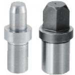 Shoulder Locating Pins - Round or diamond shaped head, tapered tip and internally threaded shank.