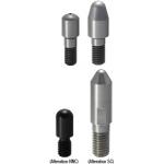 Large Head Locating Pins - Round head, selectable tip angle and type, externally threaded shank.