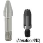 Large Head Locating Pins - Triangular or round head, tapered tip and externally threaded shank.