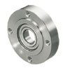 Bearings with Housing - Housing with piloted flange, sizes in inches.