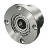 Bearings with Housing - Round housing, double bearings, with retaining rings, sizes in inches.