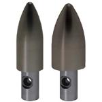 Large Head Cylindrical Pins - Bullet point and straight shank.