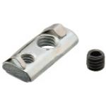 Post-Assembly Insertion Lock Nuts with Leaf Spring for 5 Series Aluminum Extrusions